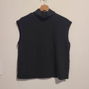 Joie Black Sleeveless Top High Neck Key Hole Back Size Medium